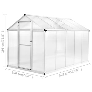 vidaXL Greenhouse Outdoor Grow House Green House for Plant Growing Aluminum-17
