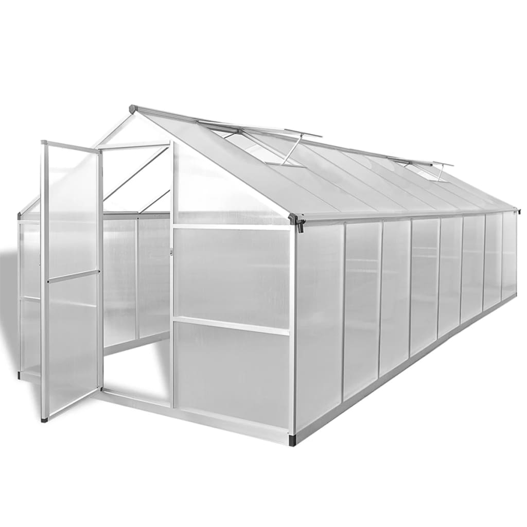 vidaXL Greenhouse Outdoor Grow House Green House for Plant Growing Aluminum-23