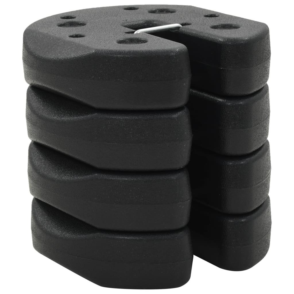 vidaXL Gazebo Weight Plates 4 pcs Black 8.7"x2" Concrete-0