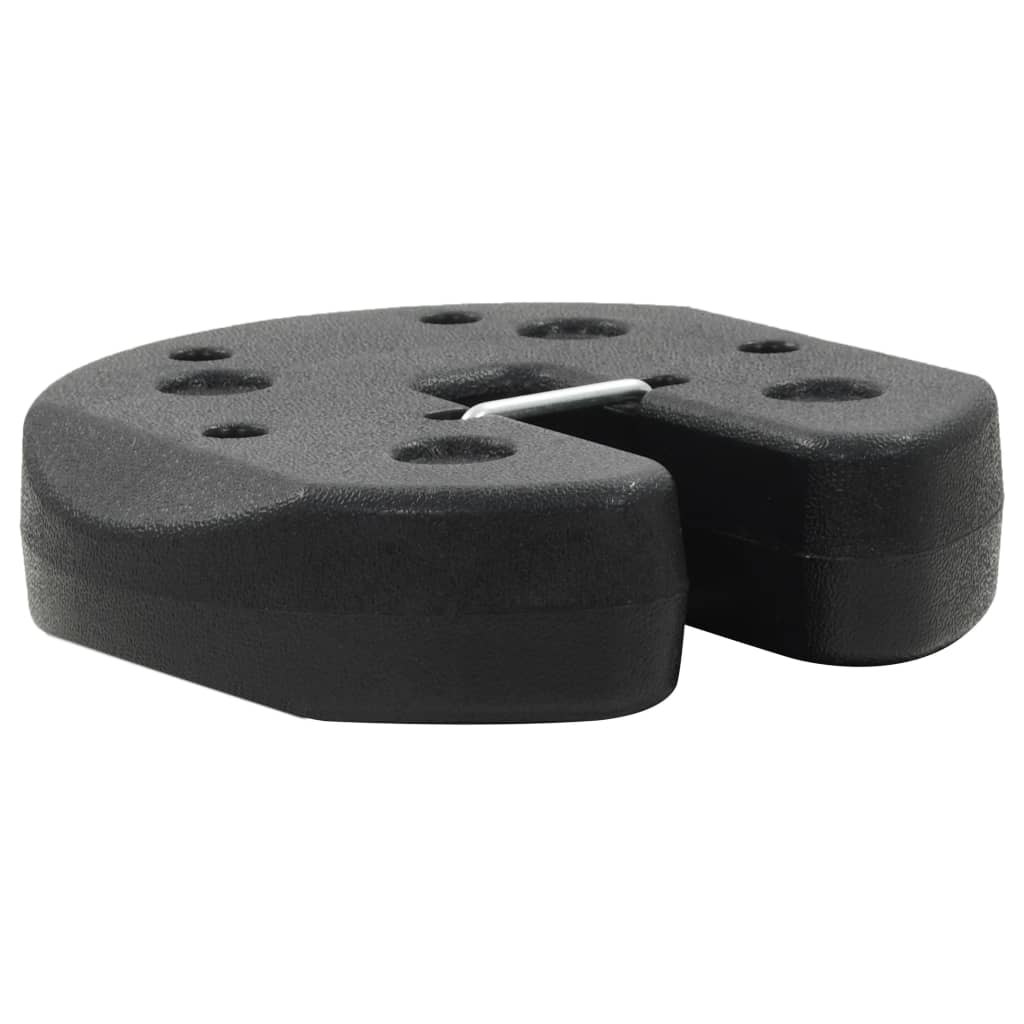 vidaXL Gazebo Weight Plates 4 pcs Black 8.7"x2" Concrete-3