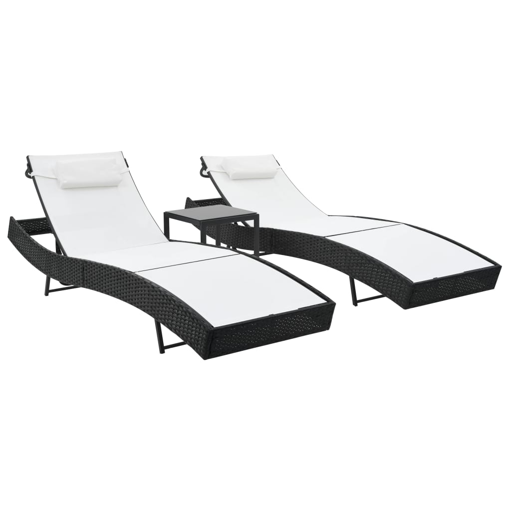 vidaXL Patio Lounge Chairs with Adjustable Backrest Sunloungers Textilene-20