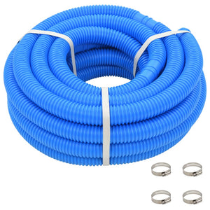 vidaXL Vacuum Hose Pool Hose with 4 Clamps Vacuum Cleaner Hose 1.5" 19.7'-22