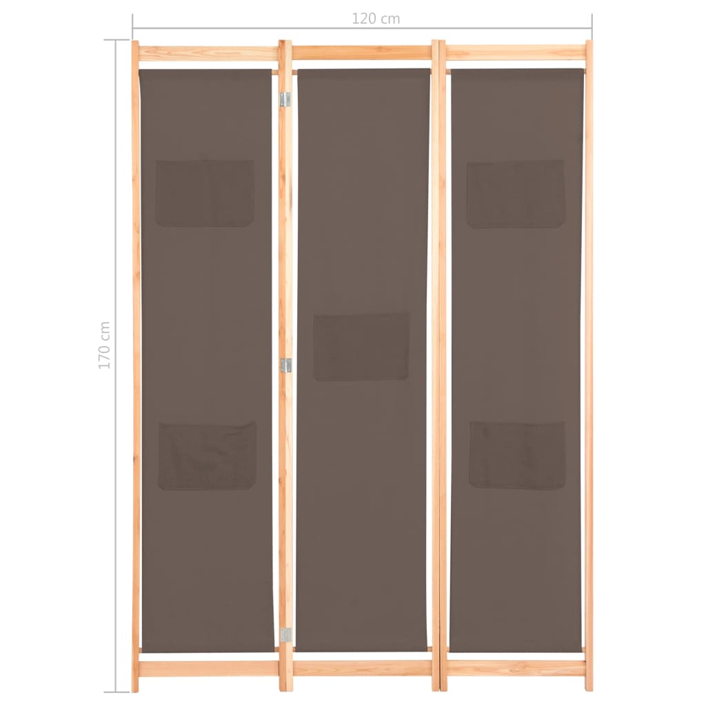 vidaXL Room Divider Folding Privacy Screen for Home Living Room Office Fabric-52