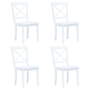 vidaXL Dining Chairs Side Chair for Dining Room 2 Pcs White Solid Wood Rubber-20