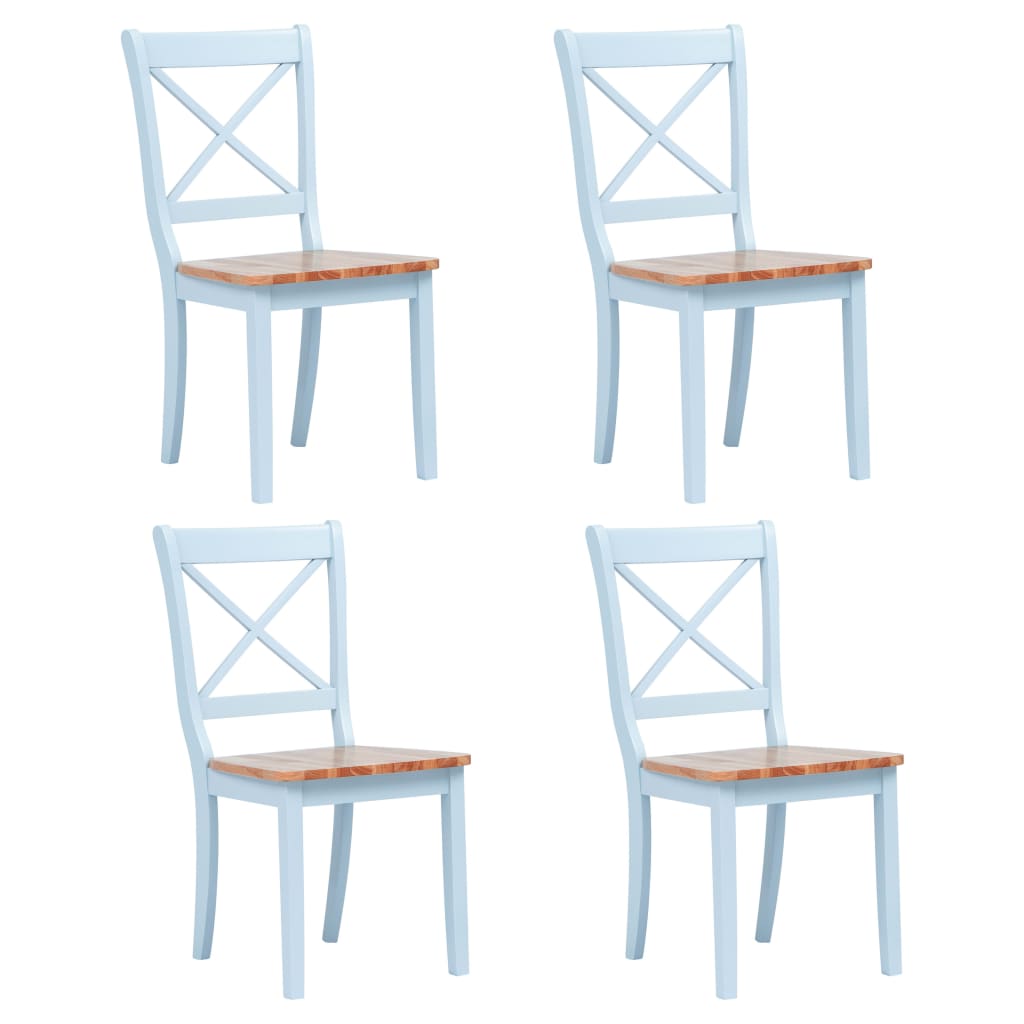 vidaXL Dining Chairs Side Chair for Dining Room 2 Pcs White Solid Wood Rubber-0