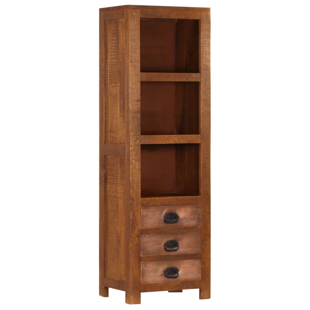 vidaXL Highboard with 3 Drawers 15.7"x11.8"x51.2" Solid Mango Wood-11