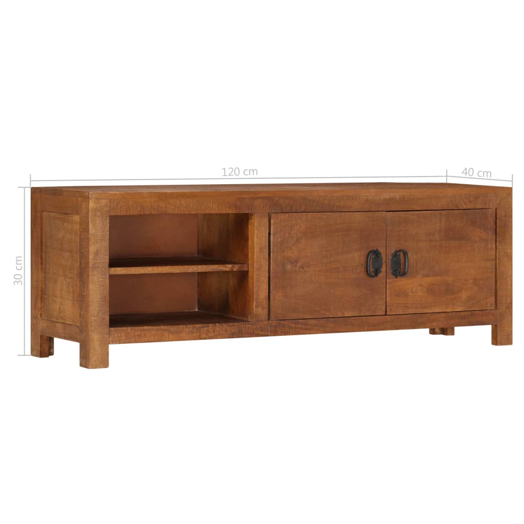 vidaXL TV Stand 47.2"x11.8"x15.7" Solid Wood Mango-7