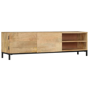 vidaXL TV Stand 57.1"x11.8"x16.1" Solid Wood Mango-0