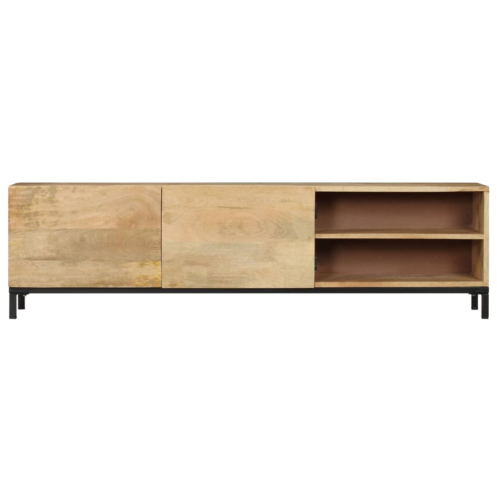 vidaXL TV Stand 57.1"x11.8"x16.1" Solid Wood Mango-4