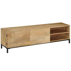 vidaXL TV Stand 57.1"x11.8"x16.1" Solid Wood Mango-5