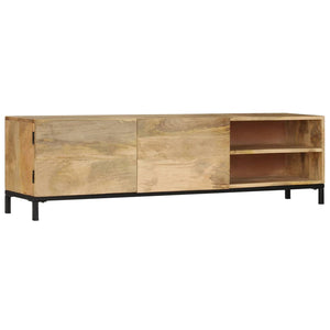 vidaXL TV Stand 57.1"x11.8"x16.1" Solid Wood Mango-10