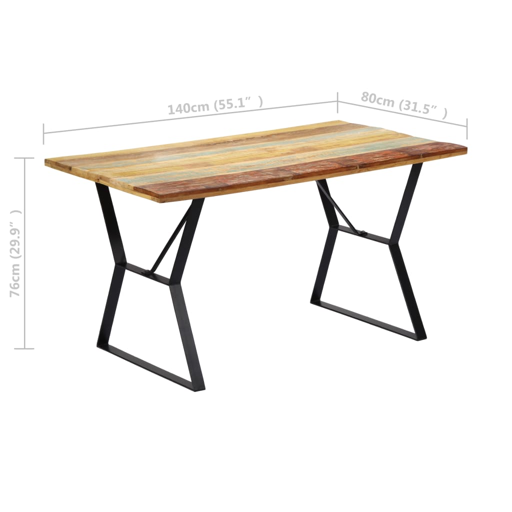 vidaXL Dining Table Kitchen Table Dining Room Dinner Table Solid Mango Wood-13