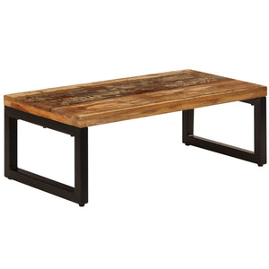 vidaXL Coffee Table 39.4"x19.7"x13.8" Solid Reclaimed Wood and Steel-10