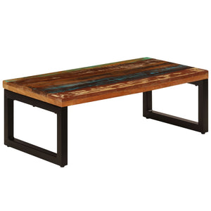 vidaXL Coffee Table 39.4"x19.7"x13.8" Solid Reclaimed Wood and Steel-1