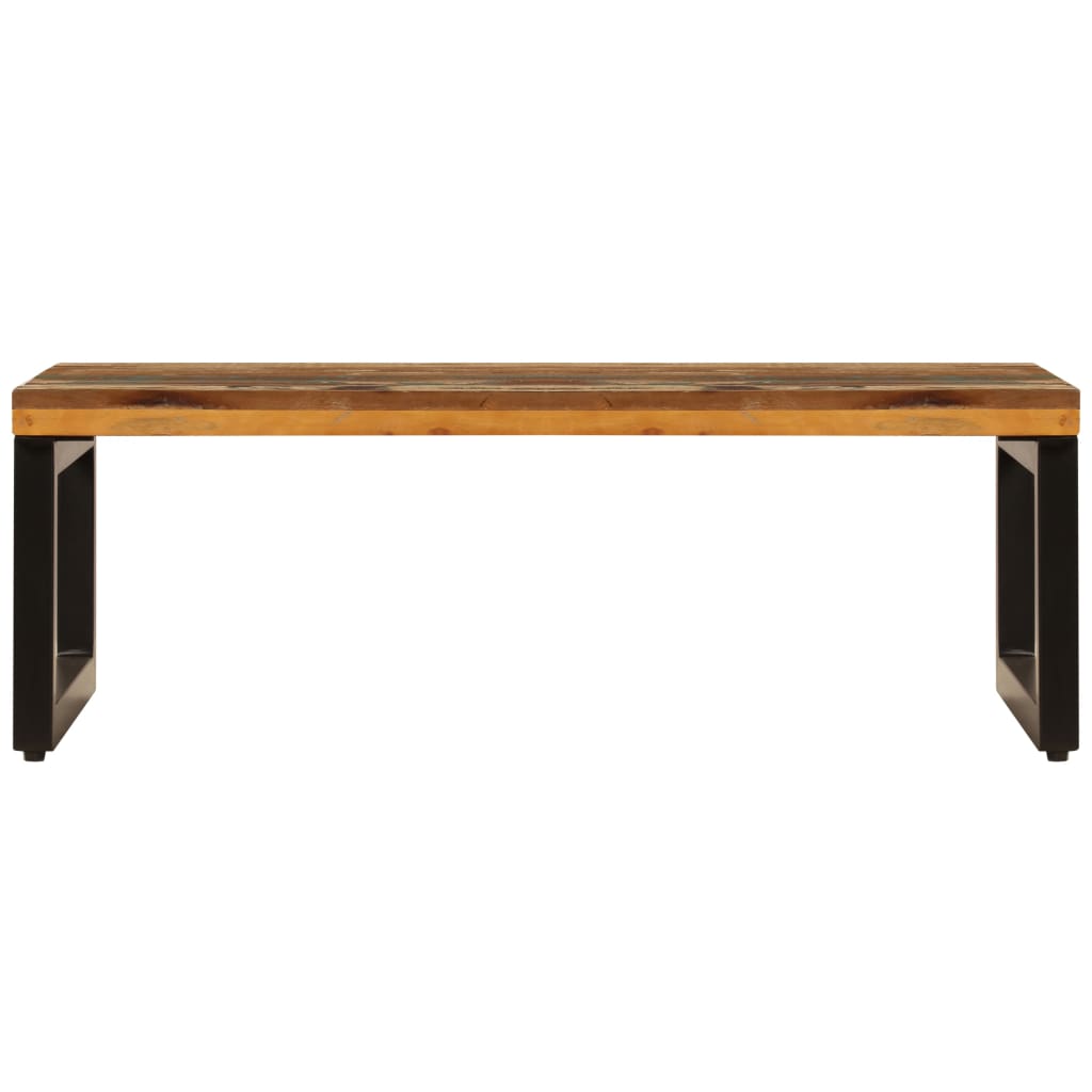 vidaXL Coffee Table 39.4"x19.7"x13.8" Solid Reclaimed Wood and Steel-2