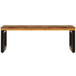 vidaXL Coffee Table 39.4"x19.7"x13.8" Solid Reclaimed Wood and Steel-2