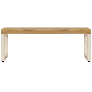 vidaXL Coffee Table 39.4"x19.7"x13.8" Solid Mango Wood and Steel-1