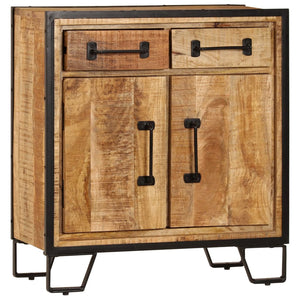 vidaXL Sideboard 25.6"x11.8"x27.6" Solid Mango Wood-3