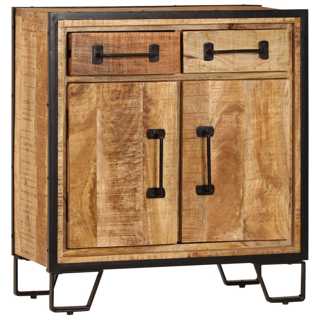 vidaXL Sideboard 25.6"x11.8"x27.6" Solid Mango Wood-5