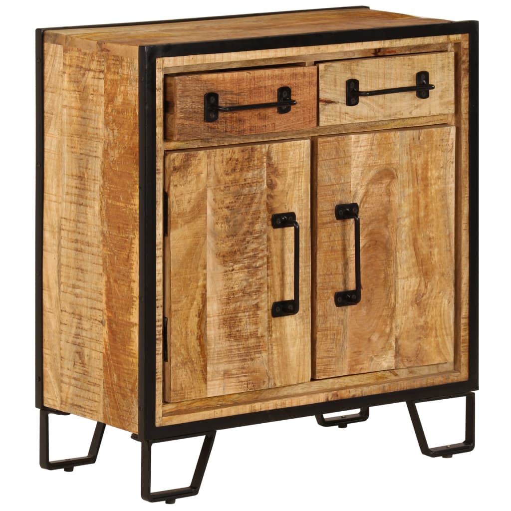 vidaXL Sideboard 25.6"x11.8"x27.6" Solid Mango Wood-2