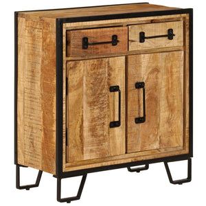 vidaXL Sideboard 25.6"x11.8"x27.6" Solid Mango Wood-2