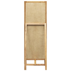 vidaXL Freestanding Mirror 18.8"x18.3"x59" Solid Oak Wood-3