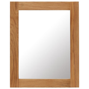 vidaXL Wall Mirror Bathroom Mirror Wardrobe Mirror for Door Solid Oak Wood-17