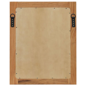 vidaXL Wall Mirror Bathroom Mirror Wardrobe Mirror for Door Solid Oak Wood-32