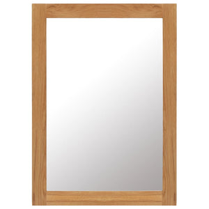 vidaXL Wall Mirror Bathroom Mirror Wardrobe Mirror for Door Solid Oak Wood-5
