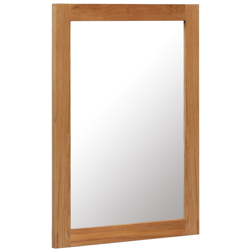 vidaXL Wall Mirror Bathroom Mirror Wardrobe Mirror for Door Solid Oak Wood-28
