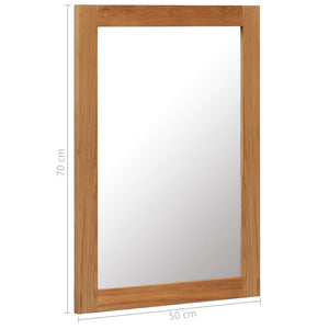 vidaXL Wall Mirror Bathroom Mirror Wardrobe Mirror for Door Solid Oak Wood-6