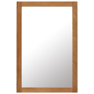 vidaXL Wall Mirror Bathroom Mirror Wardrobe Mirror for Door Solid Oak Wood-1