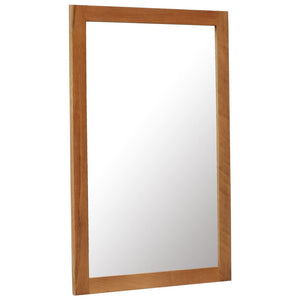 vidaXL Wall Mirror Bathroom Mirror Wardrobe Mirror for Door Solid Oak Wood-4