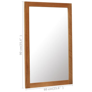 vidaXL Wall Mirror Bathroom Mirror Wardrobe Mirror for Door Solid Oak Wood-21