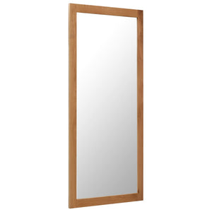 vidaXL Wall Mirror Bathroom Mirror Wardrobe Mirror for Door Solid Oak Wood-7
