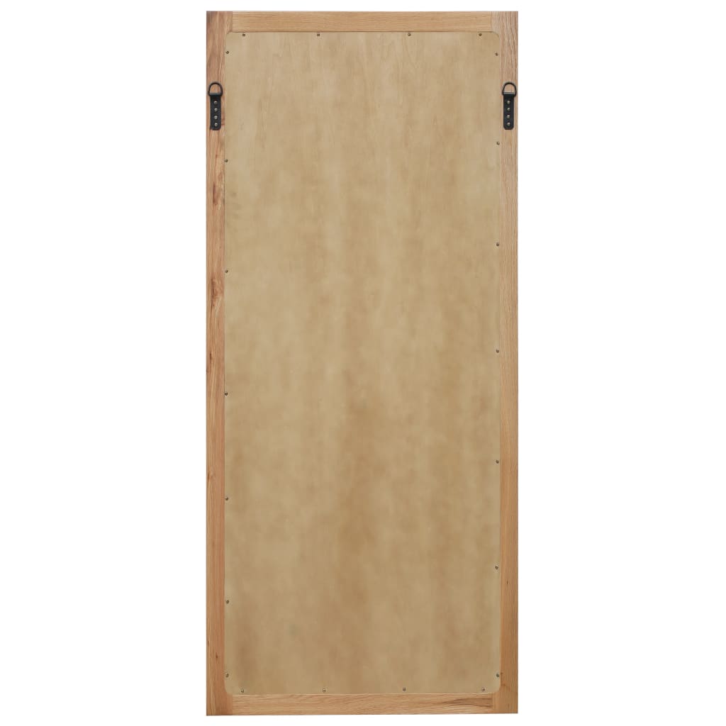 vidaXL Wall Mirror Bathroom Mirror Wardrobe Mirror for Door Solid Oak Wood-23