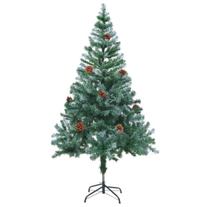 vidaXL Christmas Tree Frosted Artificial Xmas Tree with Pinecones Decoration-7