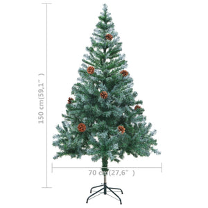 vidaXL Christmas Tree Frosted Artificial Xmas Tree with Pinecones Decoration-18