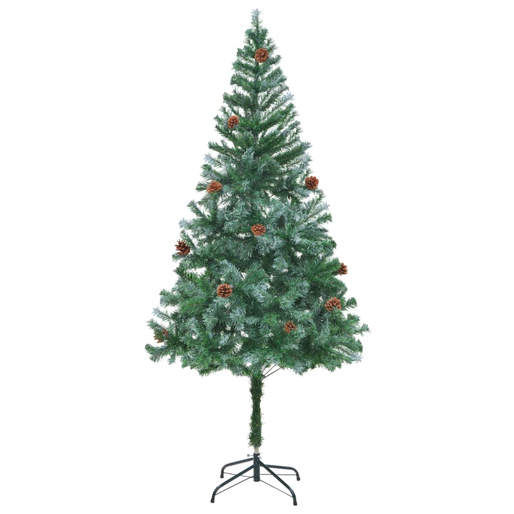 vidaXL Christmas Tree Frosted Artificial Xmas Tree with Pinecones Decoration-13