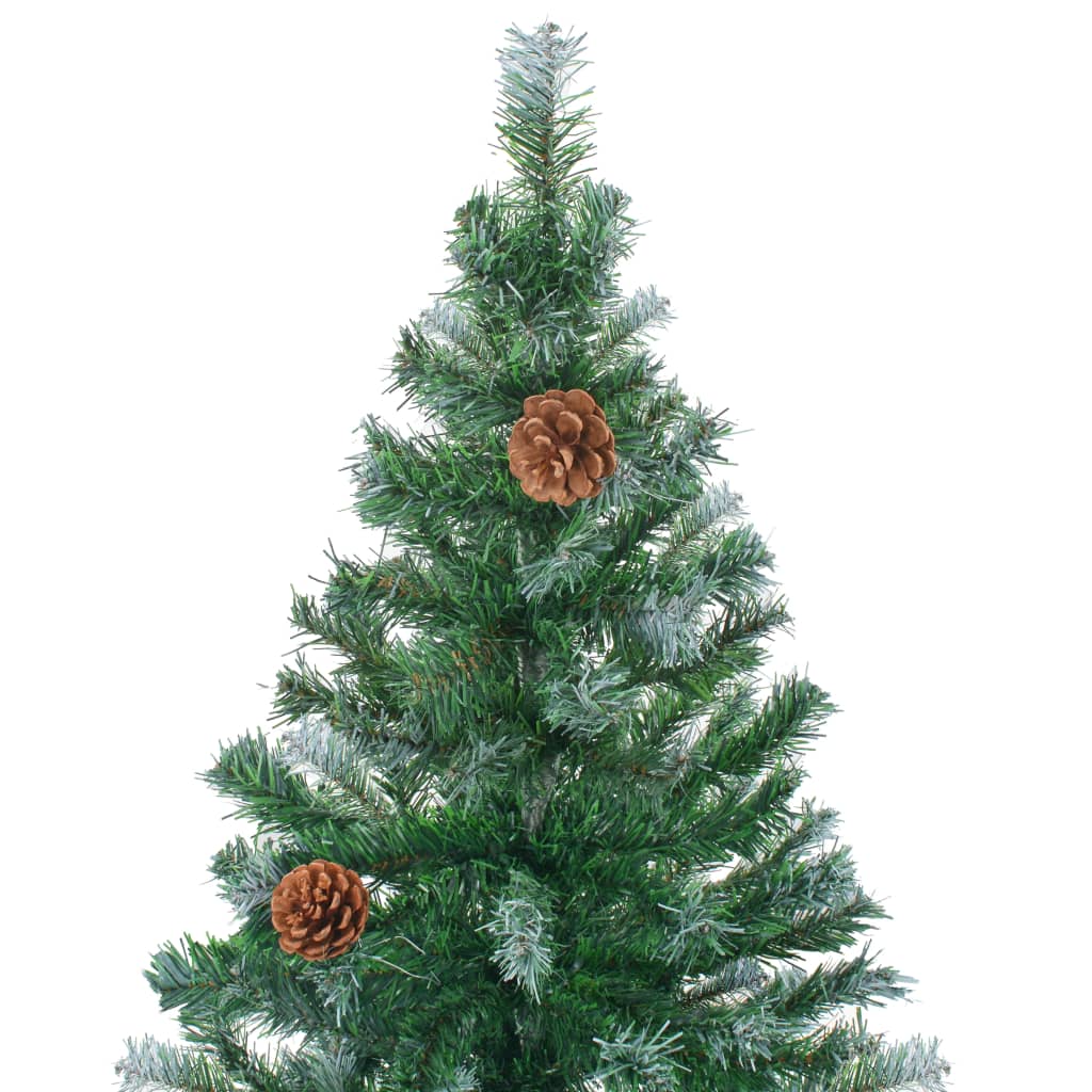 vidaXL Christmas Tree Frosted Artificial Xmas Tree with Pinecones Decoration-19