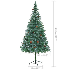 vidaXL Christmas Tree Frosted Artificial Xmas Tree with Pinecones Decoration-14