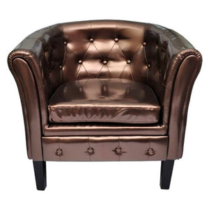 vidaXL Tub Chair Faux Leather Chesterfield Lounge Club Arm Chair Multi Colors-24