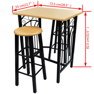 vidaXL Dining Set Table and Stool Kitchen Dining Bar Stool Dinner Table MDF-5