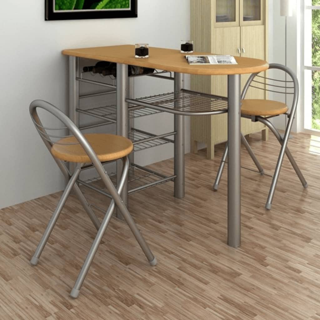 vidaXL Dining Table and Chair Kitchen Dining Set Dinner Table Chair Seat Wood-5