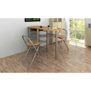 vidaXL Dining Table and Chair Kitchen Dining Set Dinner Table Chair Seat Wood-1