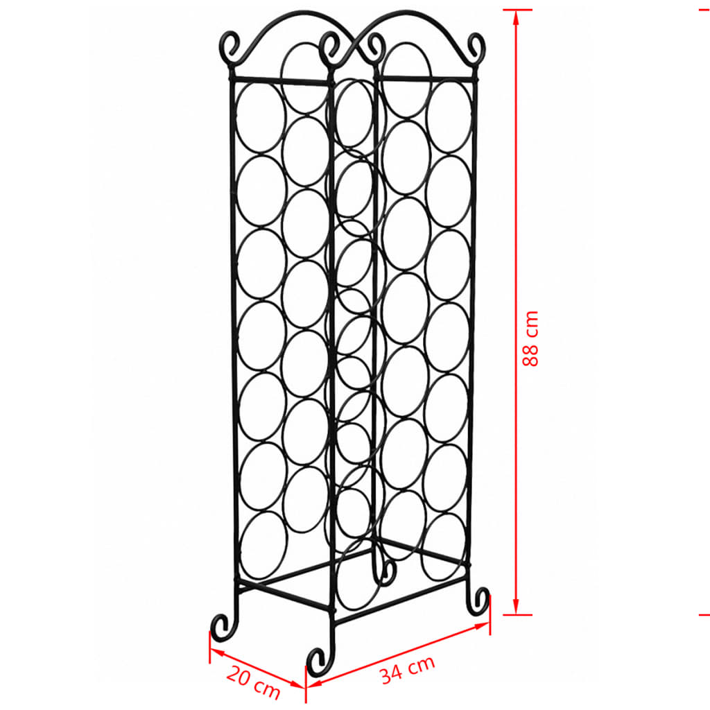 vidaXL Wine Rack for 21 Bottles Metal-4