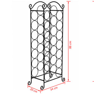 vidaXL Wine Rack for 21 Bottles Metal-4