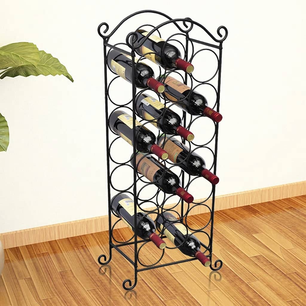 vidaXL Wine Rack for 21 Bottles Metal-0