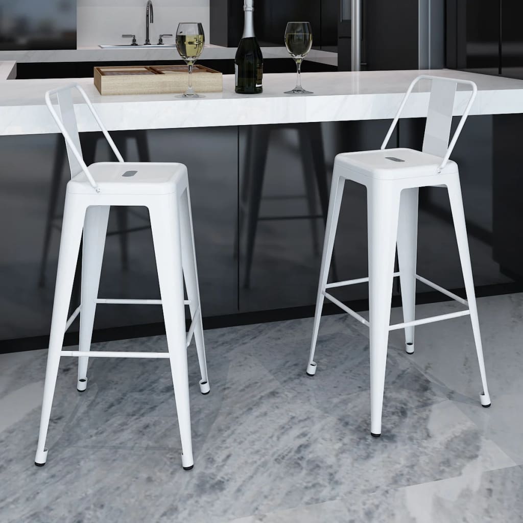 vidaXL Bar Stool Bar Seat Counter Height Island Stool for Pub Kitchen Steel-34