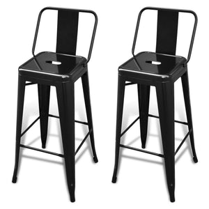 vidaXL Bar Stool Bar Seat Counter Height Island Stool for Pub Kitchen Steel-0